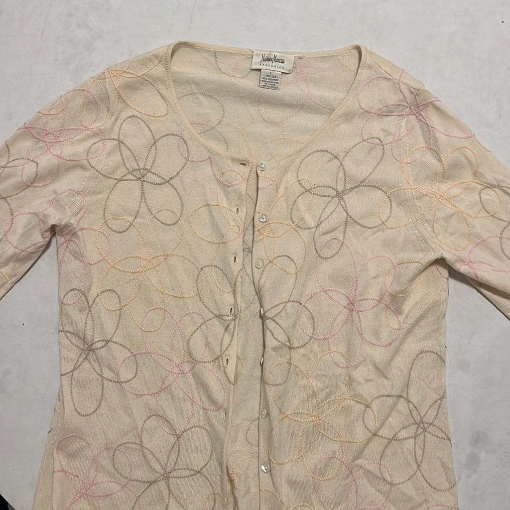 Vintage Neiman Marcus Silk And Cashmere Sweater